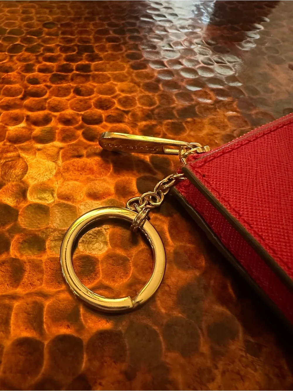 Michael Kors Top Zip Coin Wallet in Saffiano Leather with ID window and Keyring